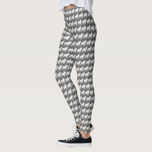French Bulldog Silhouettes Pattern Leggings