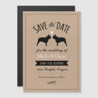 French Bulldog Silhouettes Wedding Save the Date