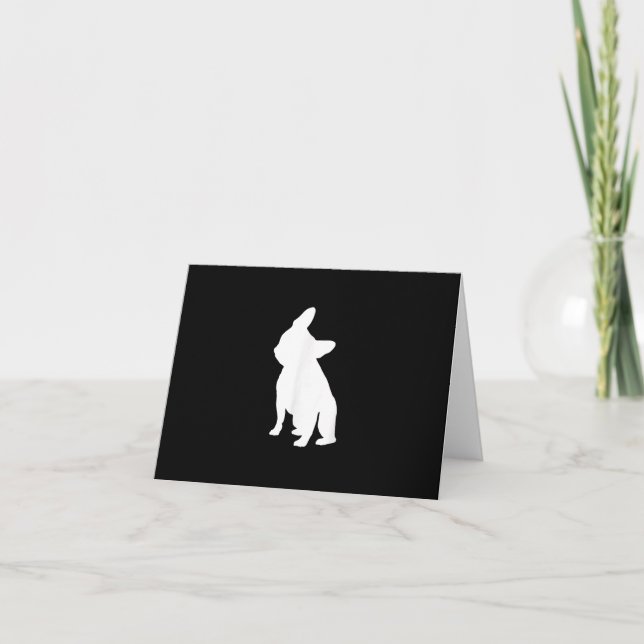 french bulldog simple | frenchie cute gift card (Front)