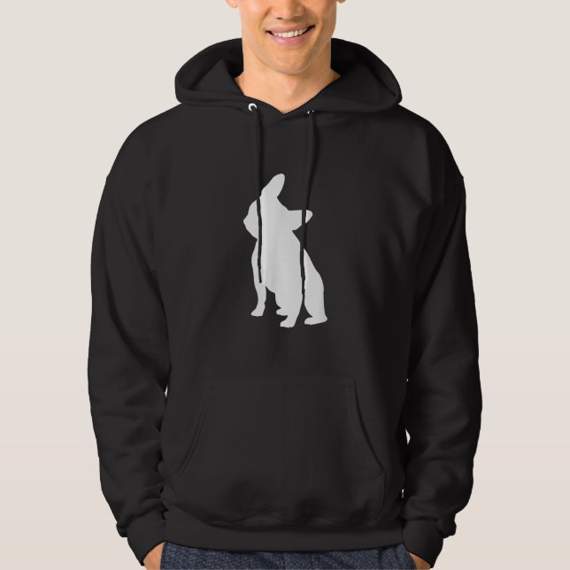 french bulldog simple | frenchie cute gift hoodie (Front)