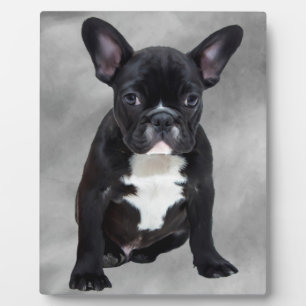 French Bulldog Sitting Watercolor Oil Painting Plaque