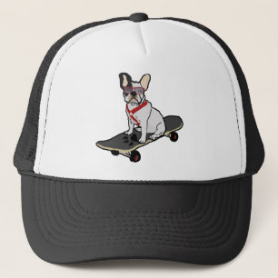 French Bulldog Skateboarding Hat
