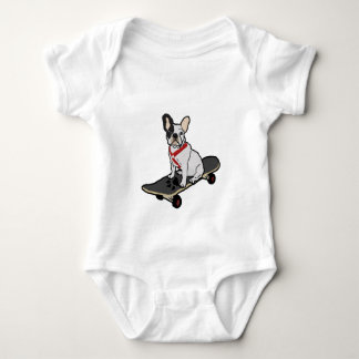 French Bulldog Skateboarding Infant's Creeper