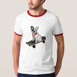 French Bulldog Skateboarding Men's Tee