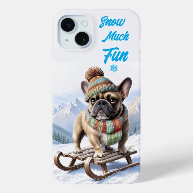 French Bulldog sled French Bulldog Case-Mate iPhone Case (Back)