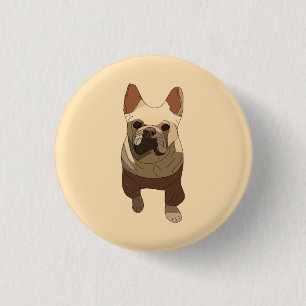 French Bulldog, Soft Peach 3 Cm Round Badge