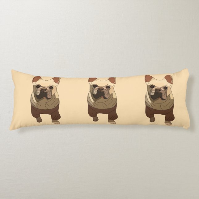 French Bulldog, Soft Peach Body Cushion (Front)
