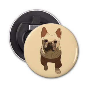 French Bulldog, Soft Peach Bottle Opener