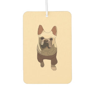 French Bulldog, Soft Peach Car Air Freshener