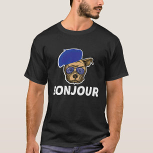French Bulldog Squad Bonjour  Dog  Quote T-Shirt