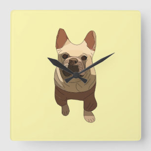 French Bulldog Square Wall Clock