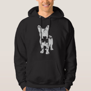 French Bulldog St Patricks Day Boys Girls Shamrock Hoodie