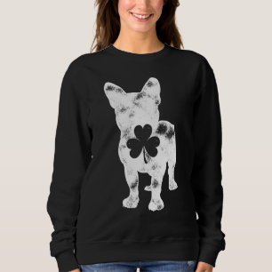French Bulldog St Patricks Day Boys Girls Shamrock Sweatshirt