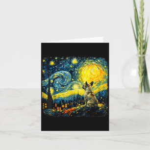 French Bulldog Starry Night Van Gogh Dog Mum Card