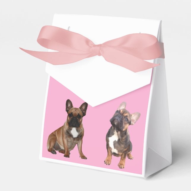 French Bulldog Stars French Bulldog Favour Box (Front Side)