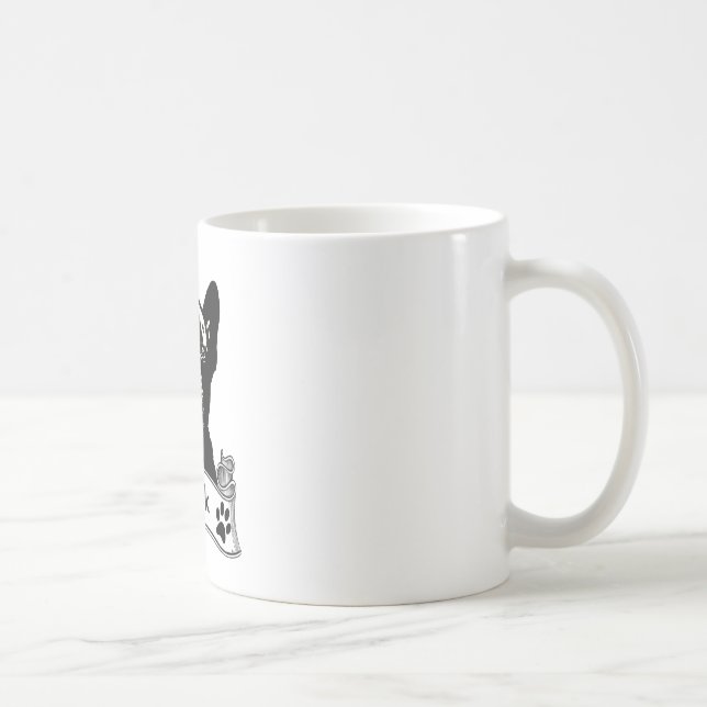 French Bulldog Stencil Personalised Coffee Mug (Right)