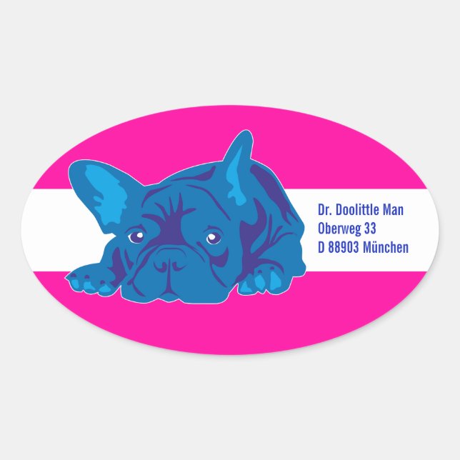 French Bulldog Sticker with text (Front)