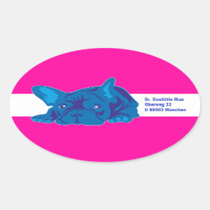 French Bulldog Sticker with text