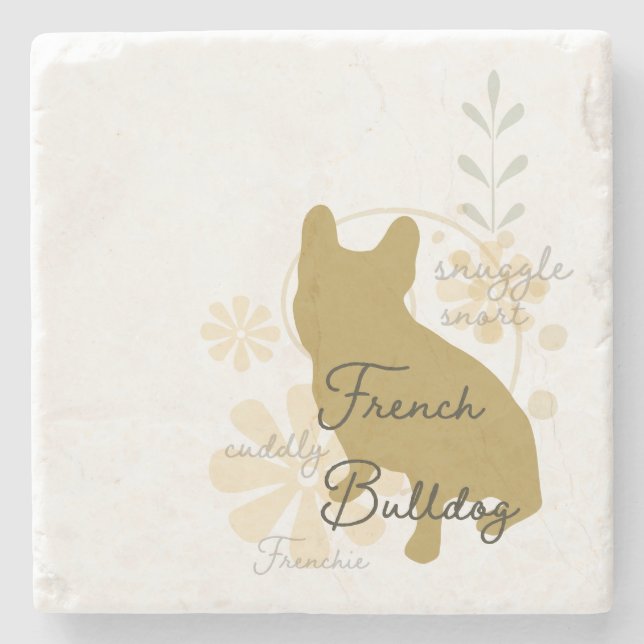 French Bulldog Stone Coaster (Front)