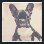 French Bulldog Stone Coaster<br><div class="desc">add text or upload your own image</div>