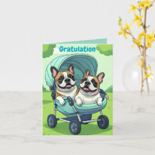 French Bulldog Stroller Card