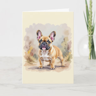 French Bulldog Tan Fawn-Colored Cute Frenchie Dog Card