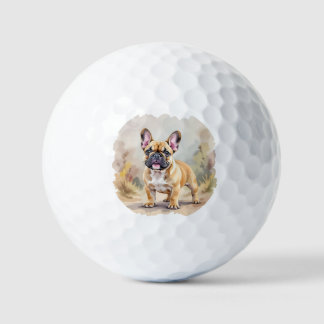 French Bulldog Tan Fawn-Colored Cute Frenchie Dog Golf Balls