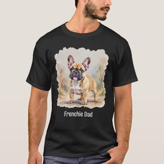 French Bulldog Tan Fawn-Coloured Cute Frenchie Dog T-Shirt (Front)