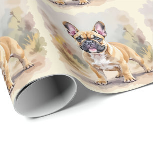 French Bulldog Tan Fawn-Coloured Cute Frenchie Dog Wrapping Paper