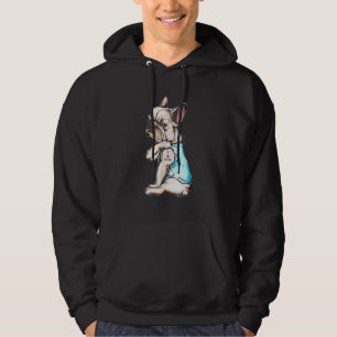 French Bulldog Tattoo I Love Mum Dog Mother's Day Hoodie