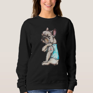 French Bulldog Tattoo I Love Mum Dog Mother's Day Sweatshirt