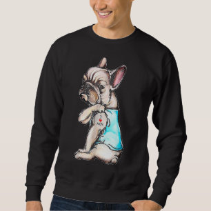 French Bulldog Tattoo I Love Mum Dog Mother's Day Sweatshirt