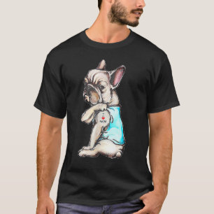 French Bulldog Tattoo I Love Mum Dog Mother's Day T-Shirt