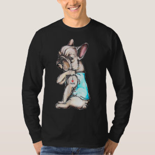 French Bulldog Tattoo I Love Mum Dog Mother's Day T-Shirt
