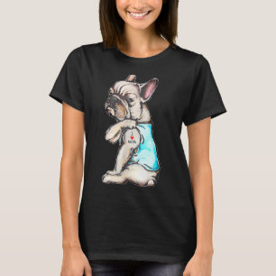French Bulldog Tattoo I Love Mum Dog Mother's Day T-Shirt