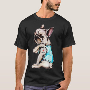French Bulldog Tattoo I Love Mum Funny Dog Mother' T-Shirt
