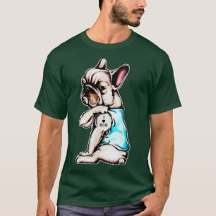 French Bulldog Tattoo I Love Mum T-Shirt