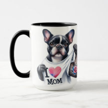 French Bulldog Tattoo I 💗 Mum Coffee Mug Cup