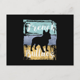 French Bulldog Tee - Retro French Bulldog Dog Postcard