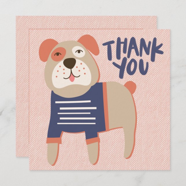 French Bulldog Thank You Card (Front/Back)