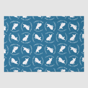 French Bulldog Theme Party - Baby Shower Blue Tissue Paper