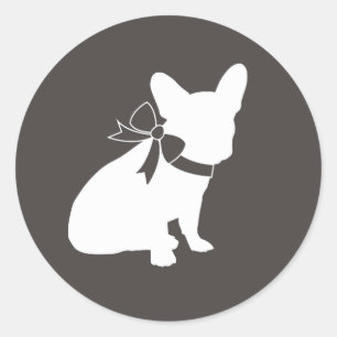 French Bulldog Theme Party - Baby Shower Neutral Classic Round Sticker