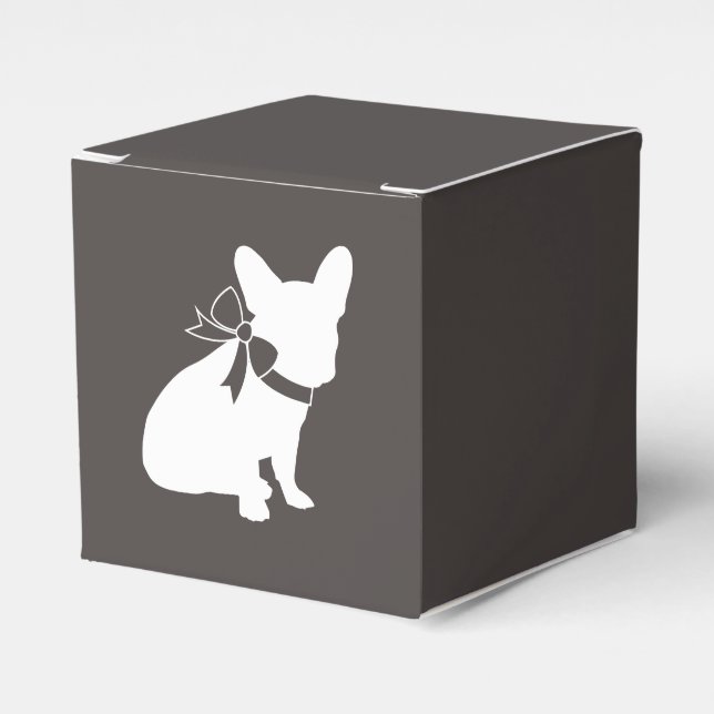 French Bulldog Theme Party - Baby Shower Neutral Favour Box (Front Side)