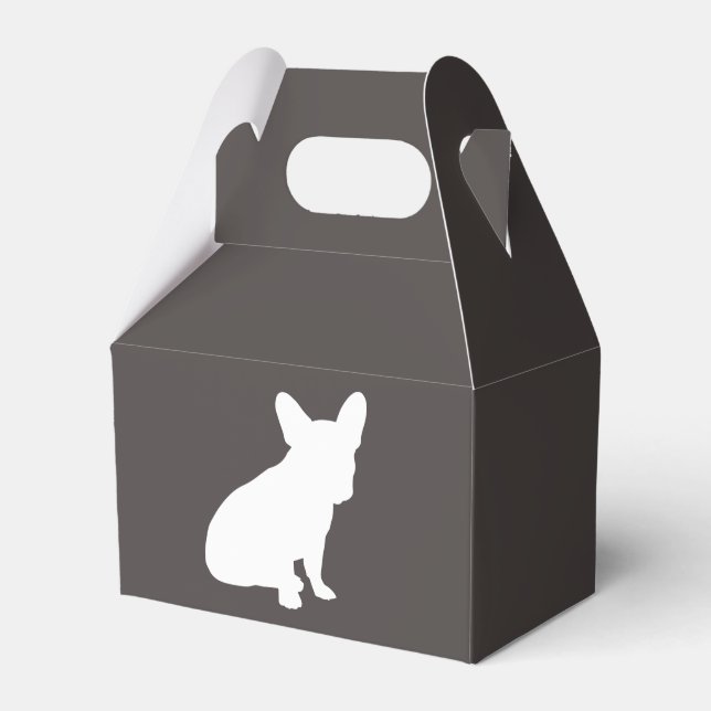 French Bulldog Theme Party - Baby Shower Neutral Favour Box (Front Side)