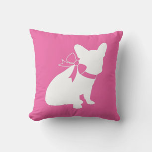 French Bulldog Theme Party - Baby Shower Pink Cushion
