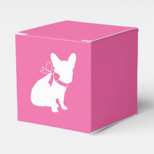French Bulldog Theme Party - Baby Shower Pink Favour Box