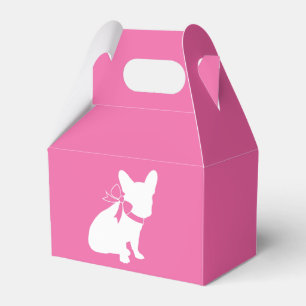 French Bulldog Theme Party - Baby Shower Pink Favour Box