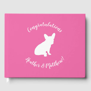 French Bulldog Theme Party - Baby Shower Pink Guest Book