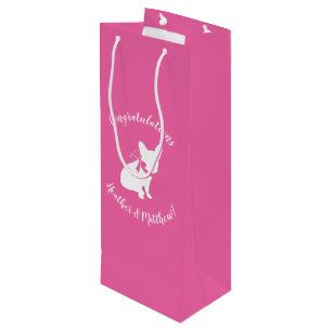 French Bulldog Theme Party - Baby Shower Pink Wine Gift Bag