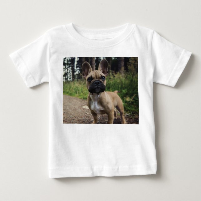 French Bulldog Throw Pillow Baby T-Shirt (Front)